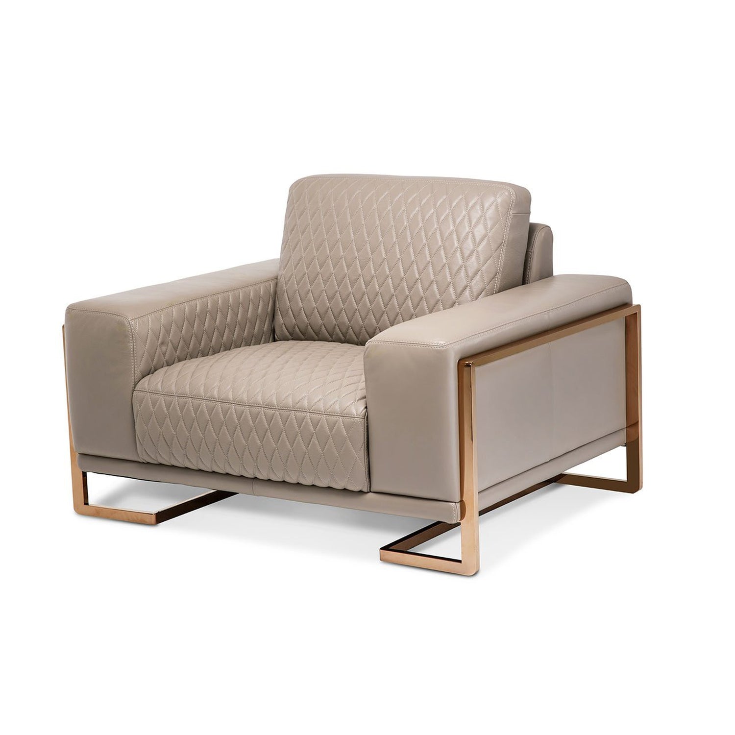 Michael Amini Mia Bella Gianna Leather Accent Chair