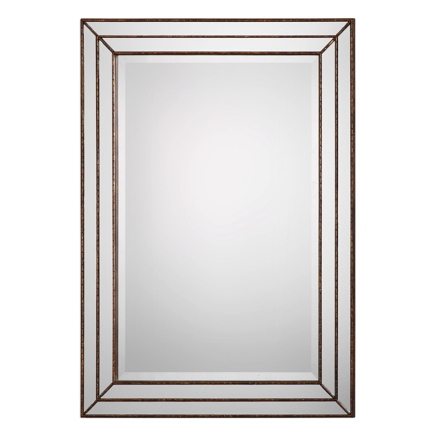 Modern Accents Grooved Inlay Mirror