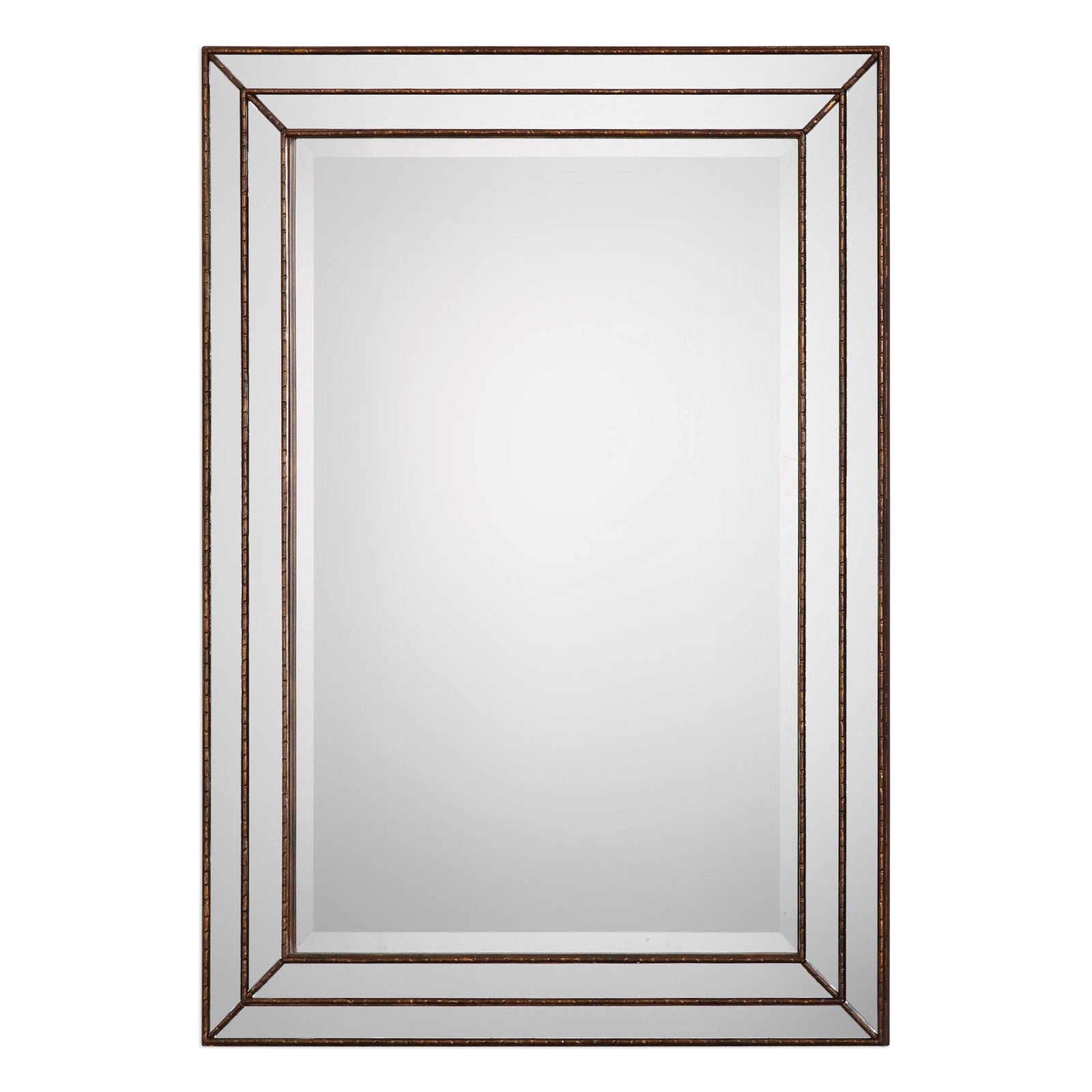 Modern Accents Grooved Inlay Mirror