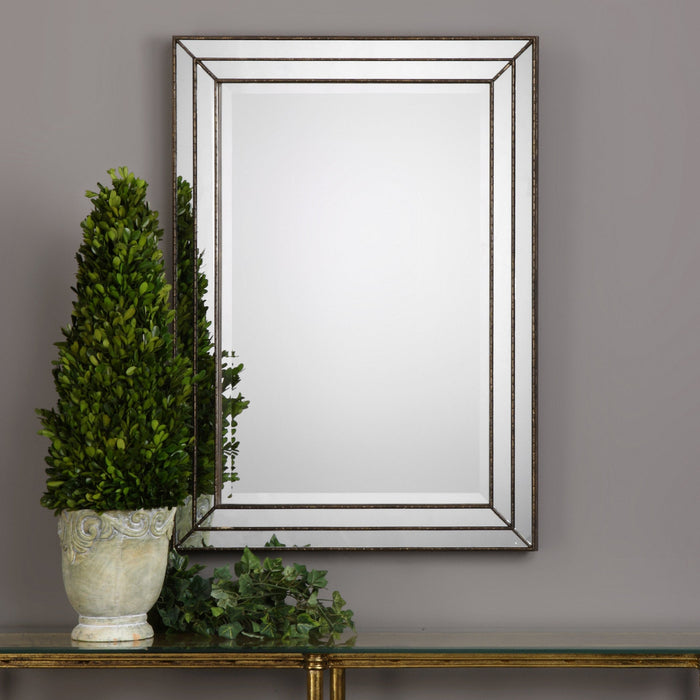 Modern Accents Grooved Inlay Mirror