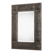 Modern Accents Embossed Metal Frame Mirror