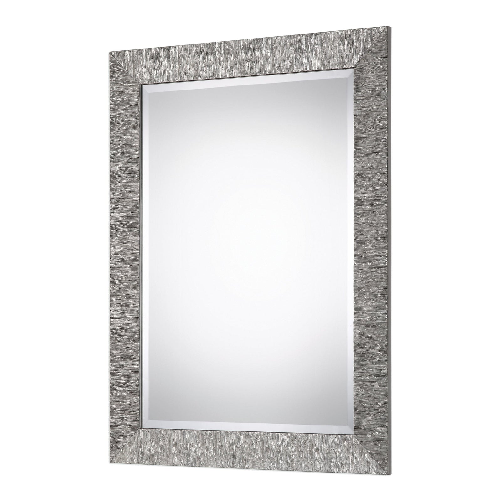 Modern Accents Textured Metallic Silver Mirror
