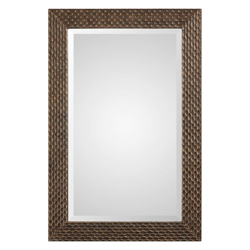 Modern Accents Carved Honeycomb Mirror