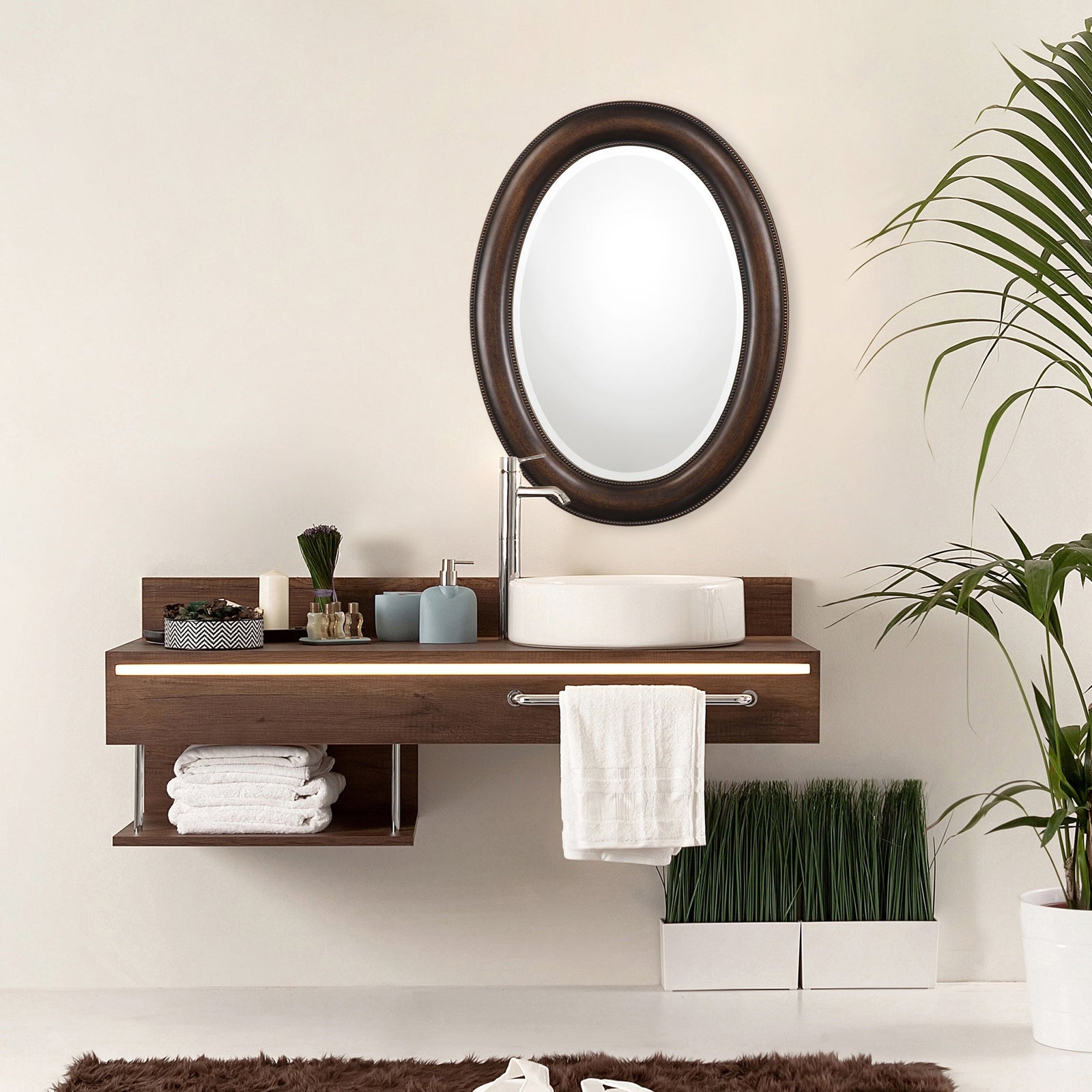 Modern Accents Simple Oval Mirror