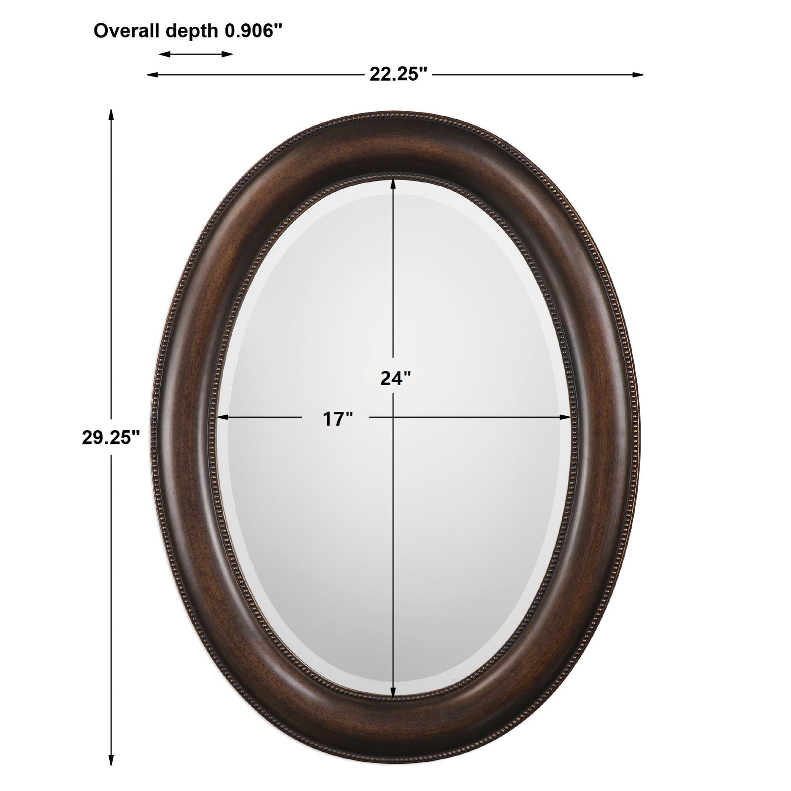 Modern Accents Simple Oval Mirror