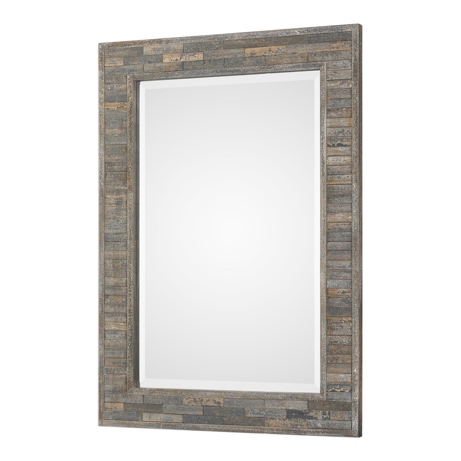 Modern Accents Aged Wood Frame Mirror