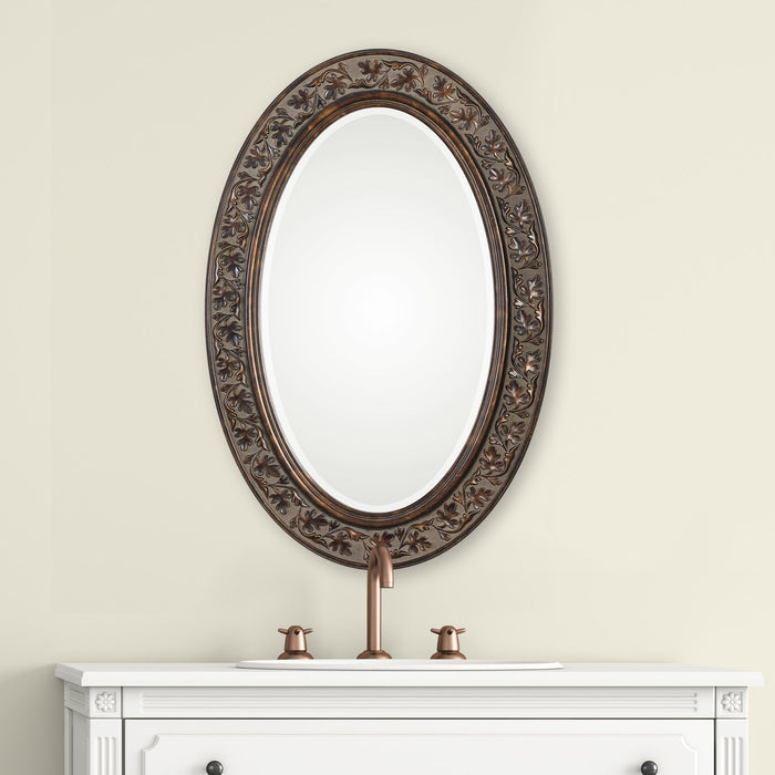 Modern Accents Oval Embossed Mirror
