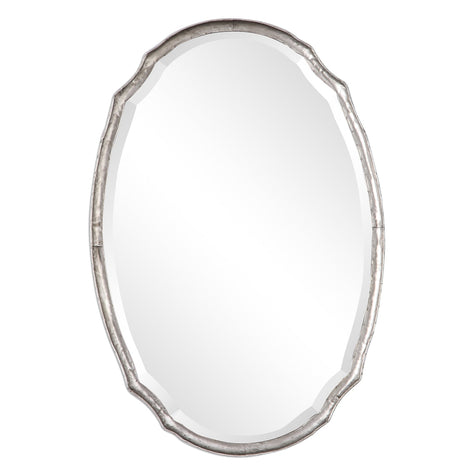 Modern Accents Oval Hammered Metal Mirror