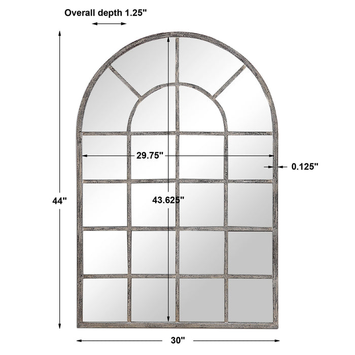 Modern Accents Arched Windowpane Mirror