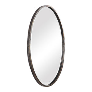 Modern Accents Narrow Oval Metal Frame Mirror