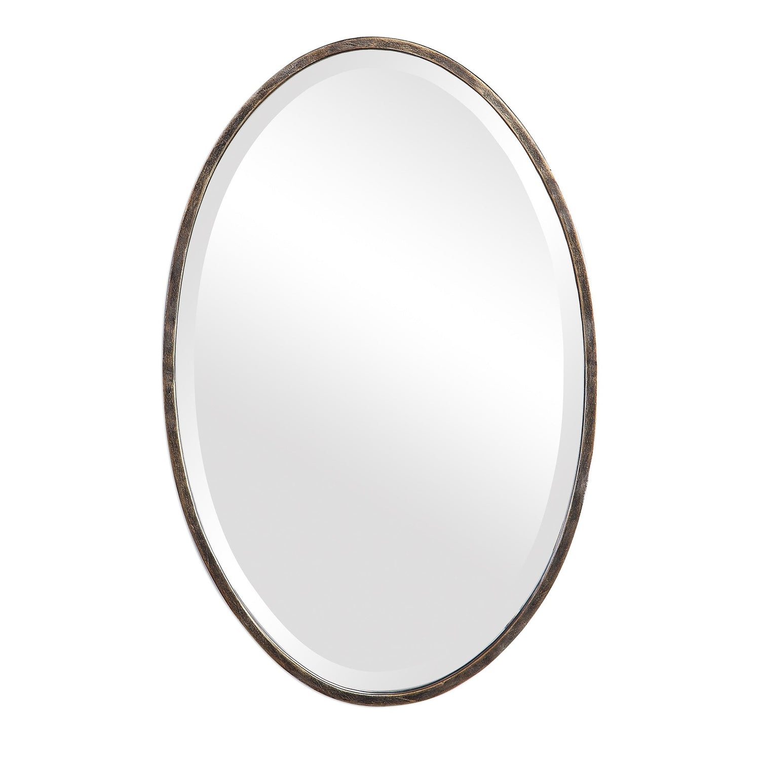 Modern Accents Narrow Oval Metal Frame Mirror