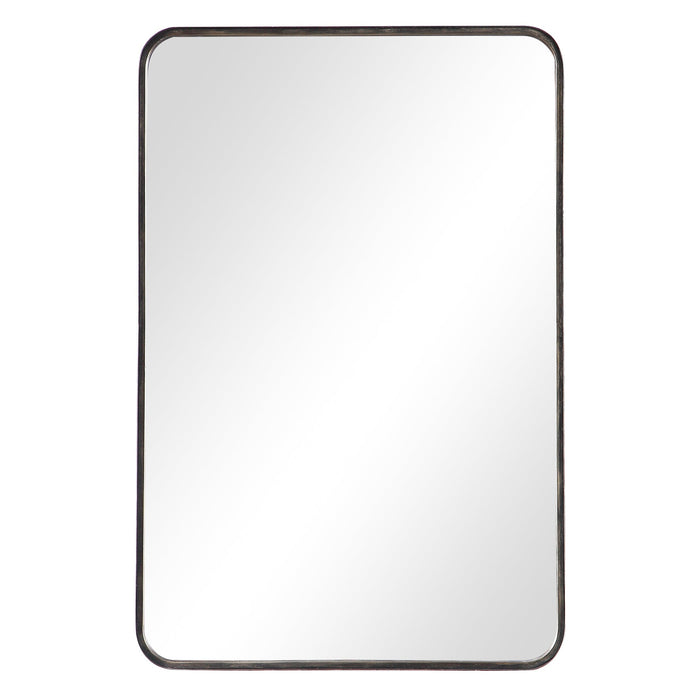 Modern Accents Rounded Metal Rectangular Mirror