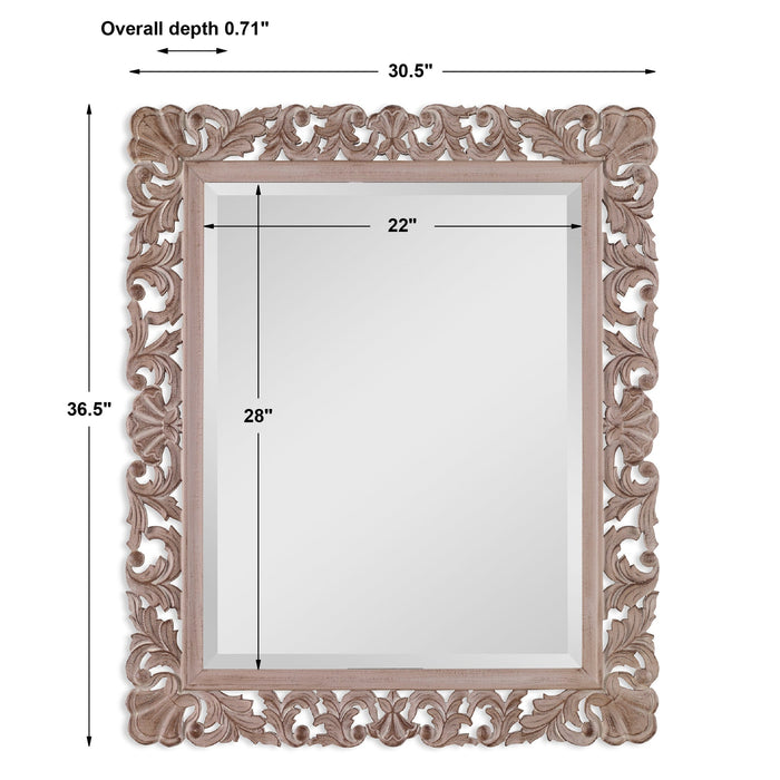 Modern Accents Ornate Natural Finish Mirror
