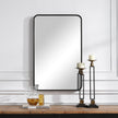 Modern Accents Metal Rounded Corners Mirror