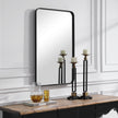 Modern Accents Metal Rounded Corners Mirror