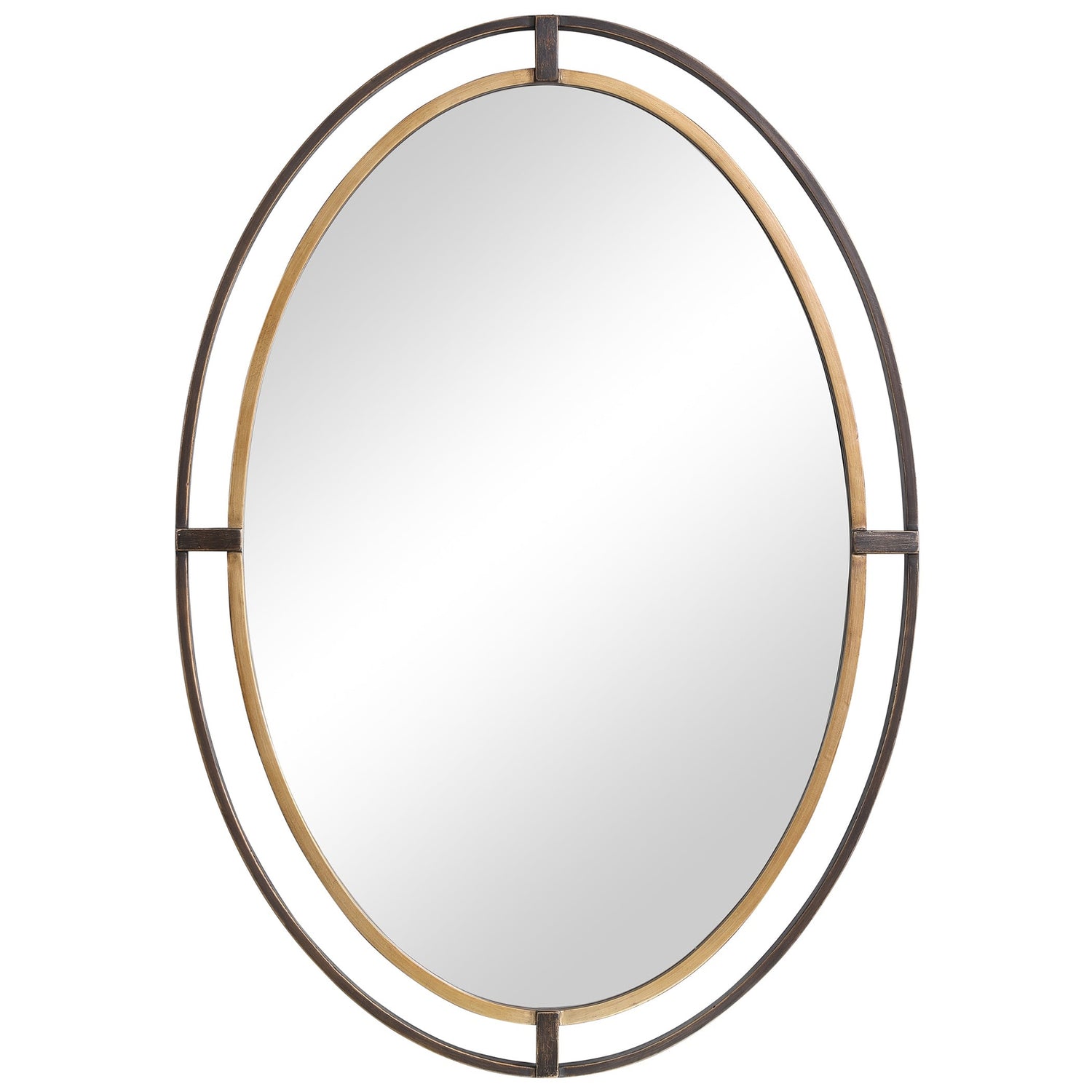 Modern Accents Oval Double Frame Mirror