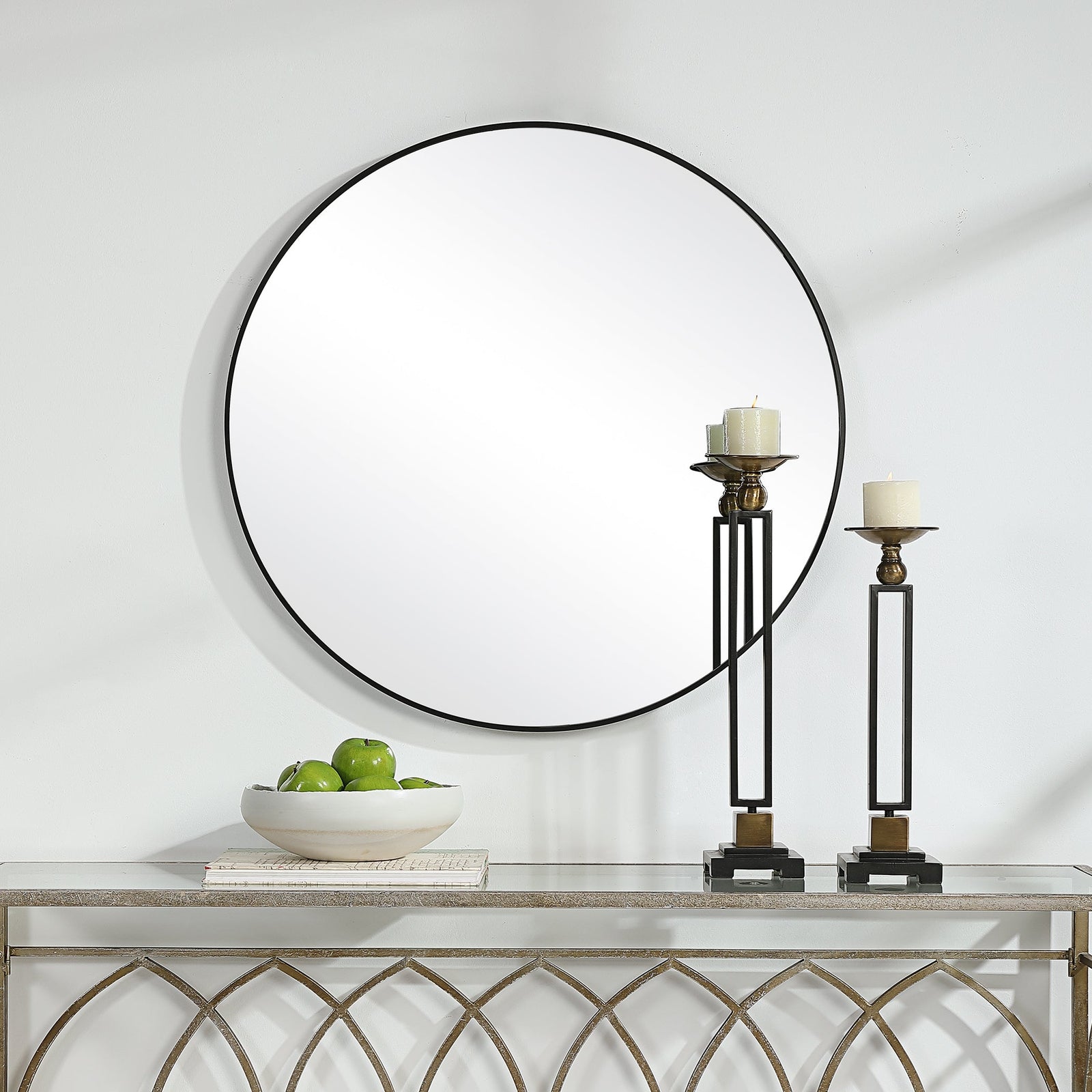 Modern Accents Clean Round Mirror