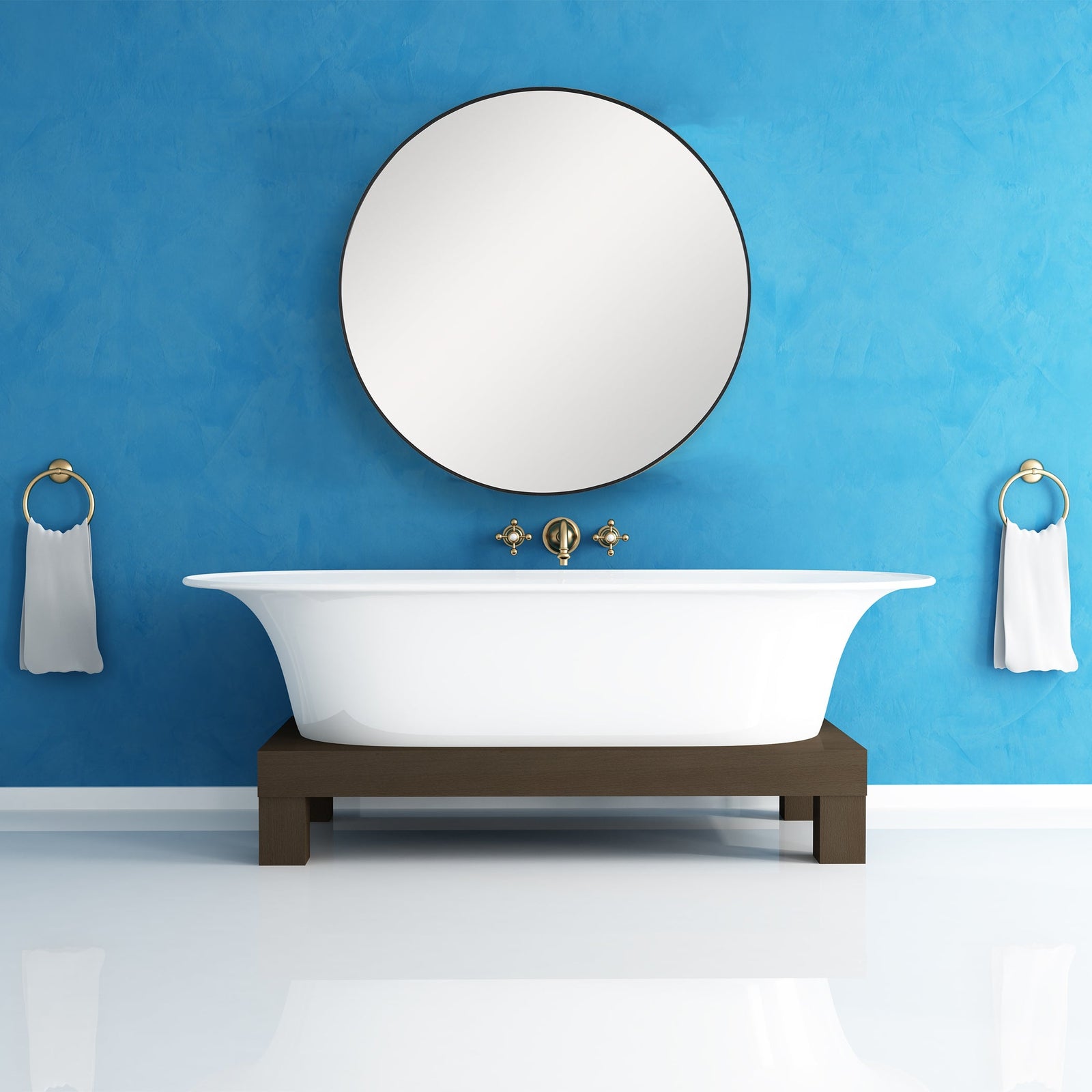 Modern Accents Clean Round Mirror