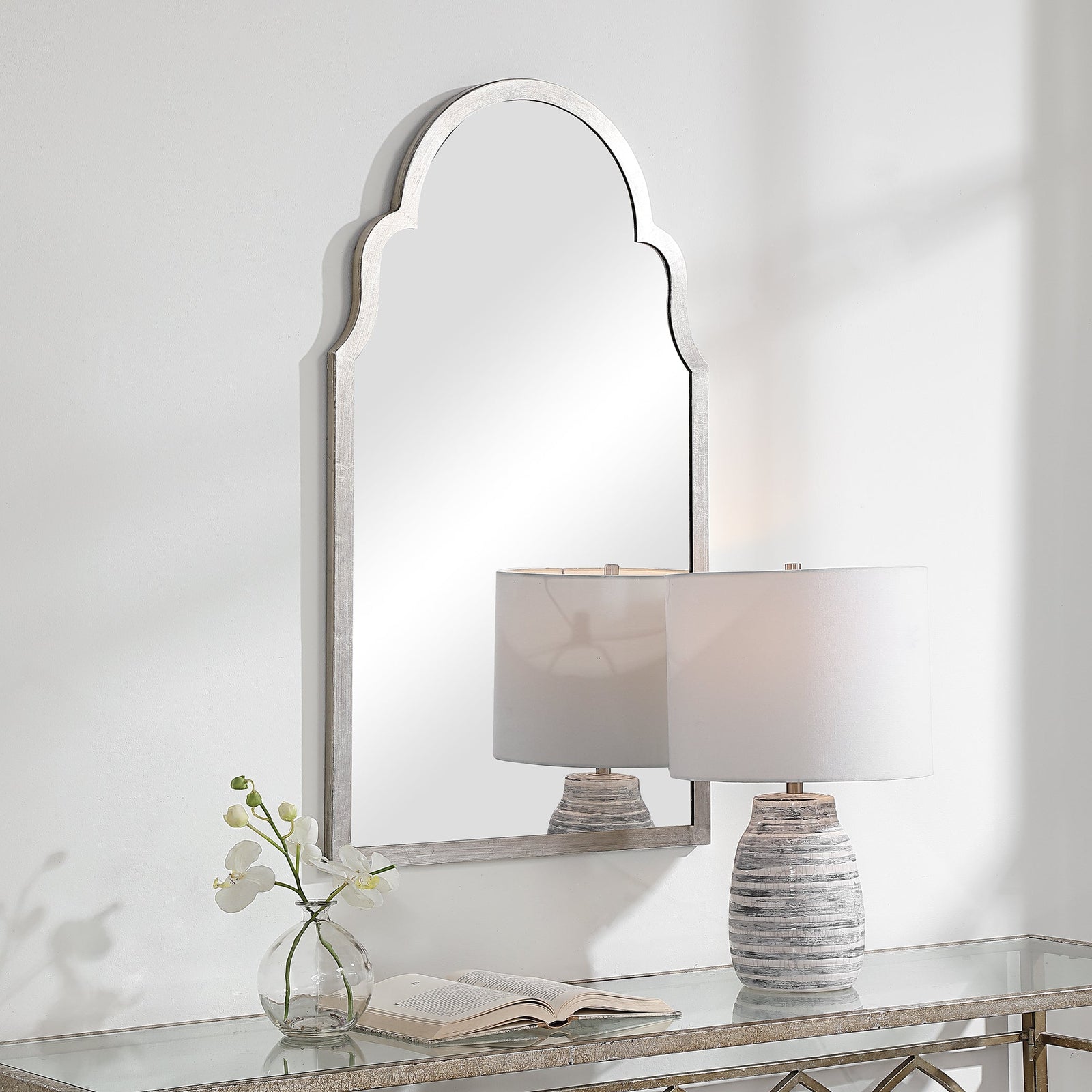 Modern Accents Iron Arch Top Mirror
