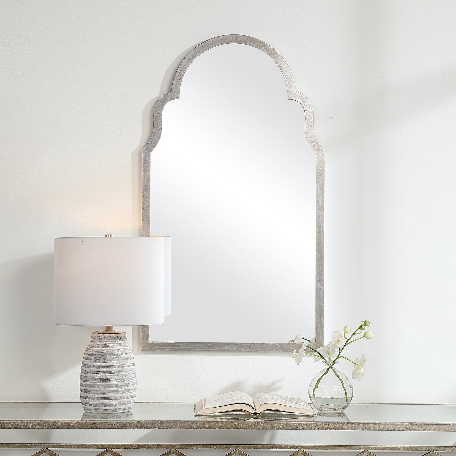 Modern Accents Iron Arch Top Mirror