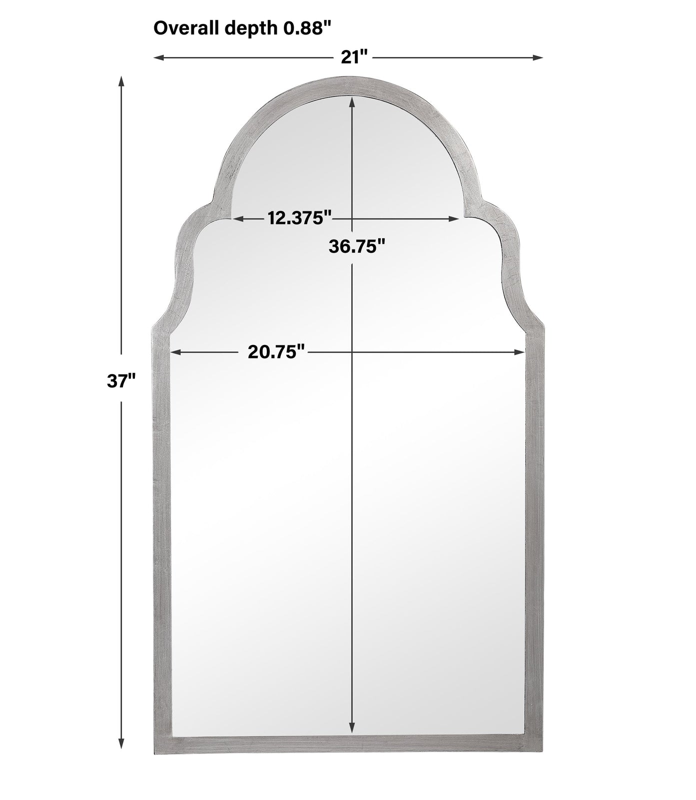 Modern Accents Iron Arch Top Mirror