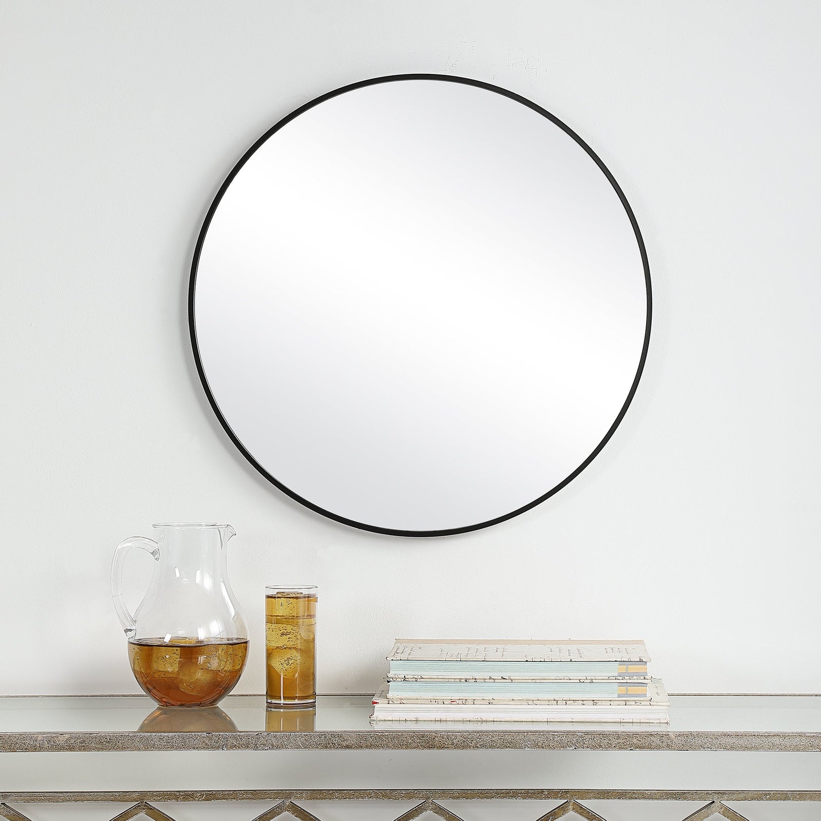 Modern Accents Clean Round Mirror