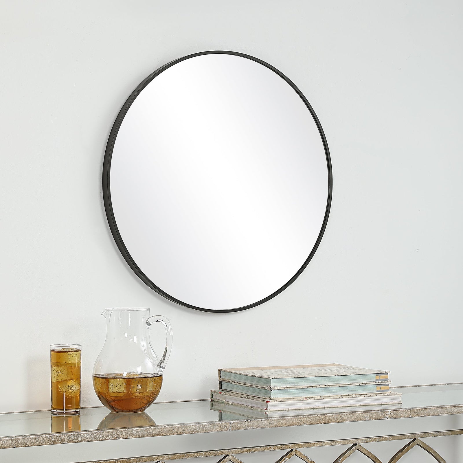 Modern Accents Clean Round Mirror