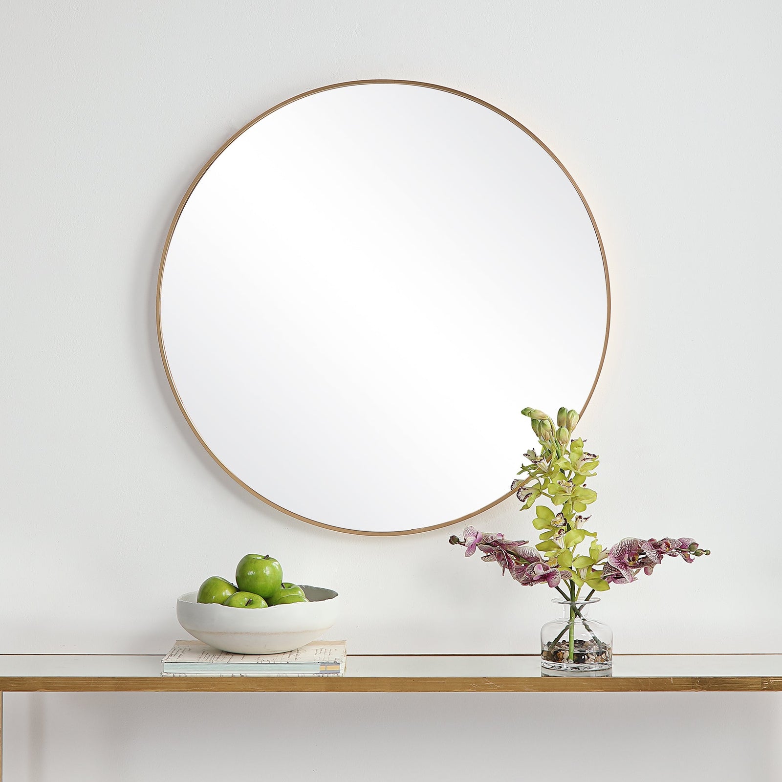Modern Accents Clean Round Mirror