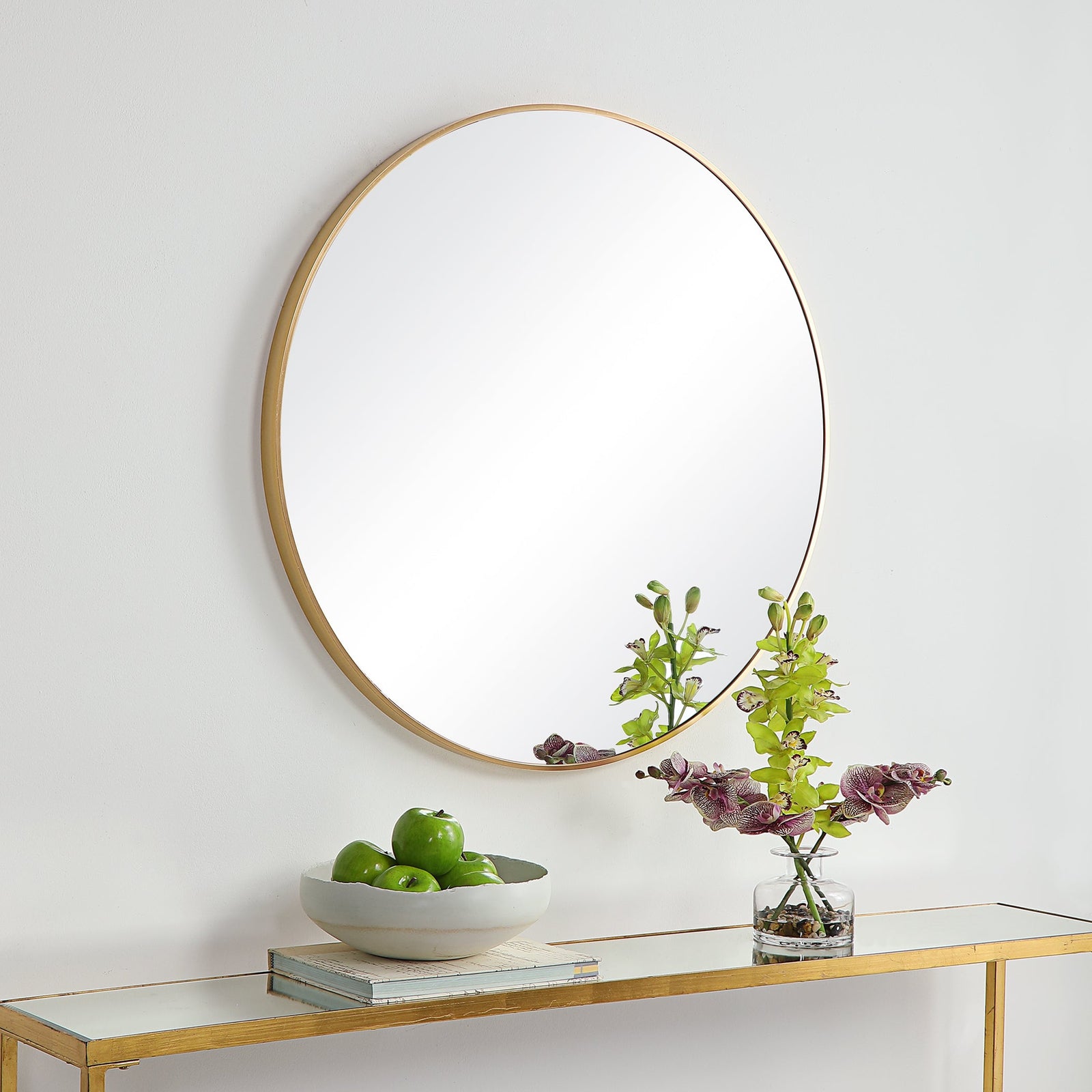 Modern Accents Clean Round Mirror