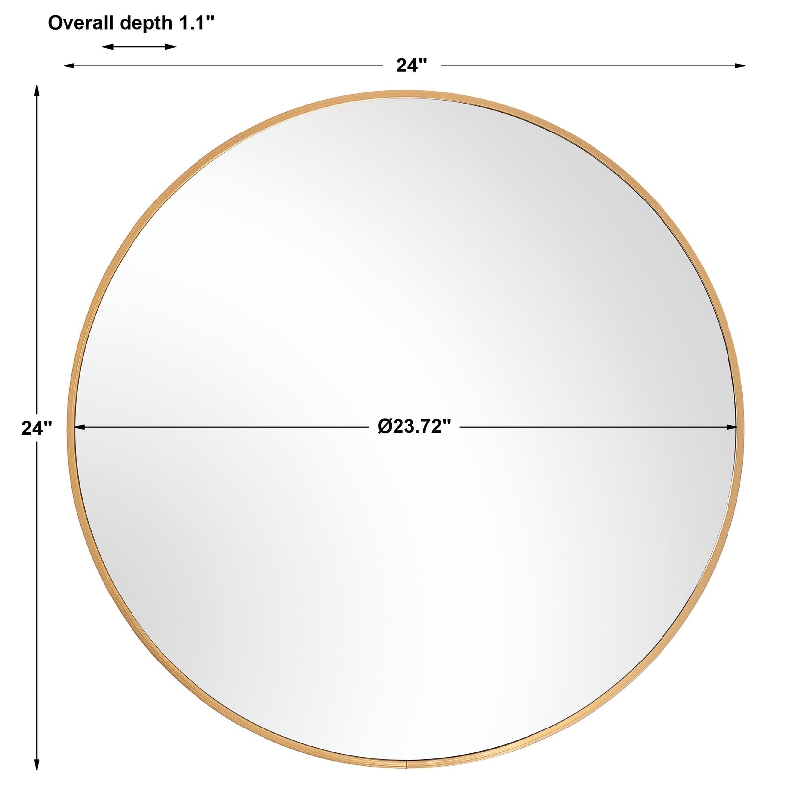 Modern Accents Clean Round Mirror