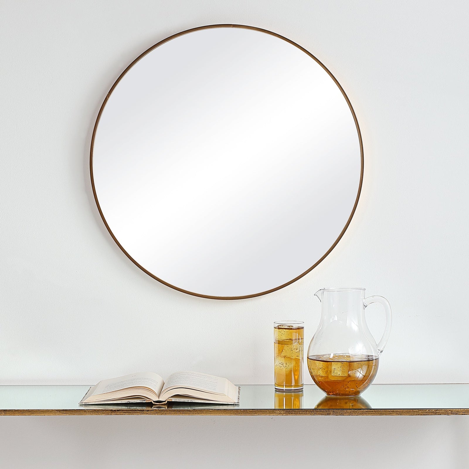 Modern Accents Clean Round Mirror