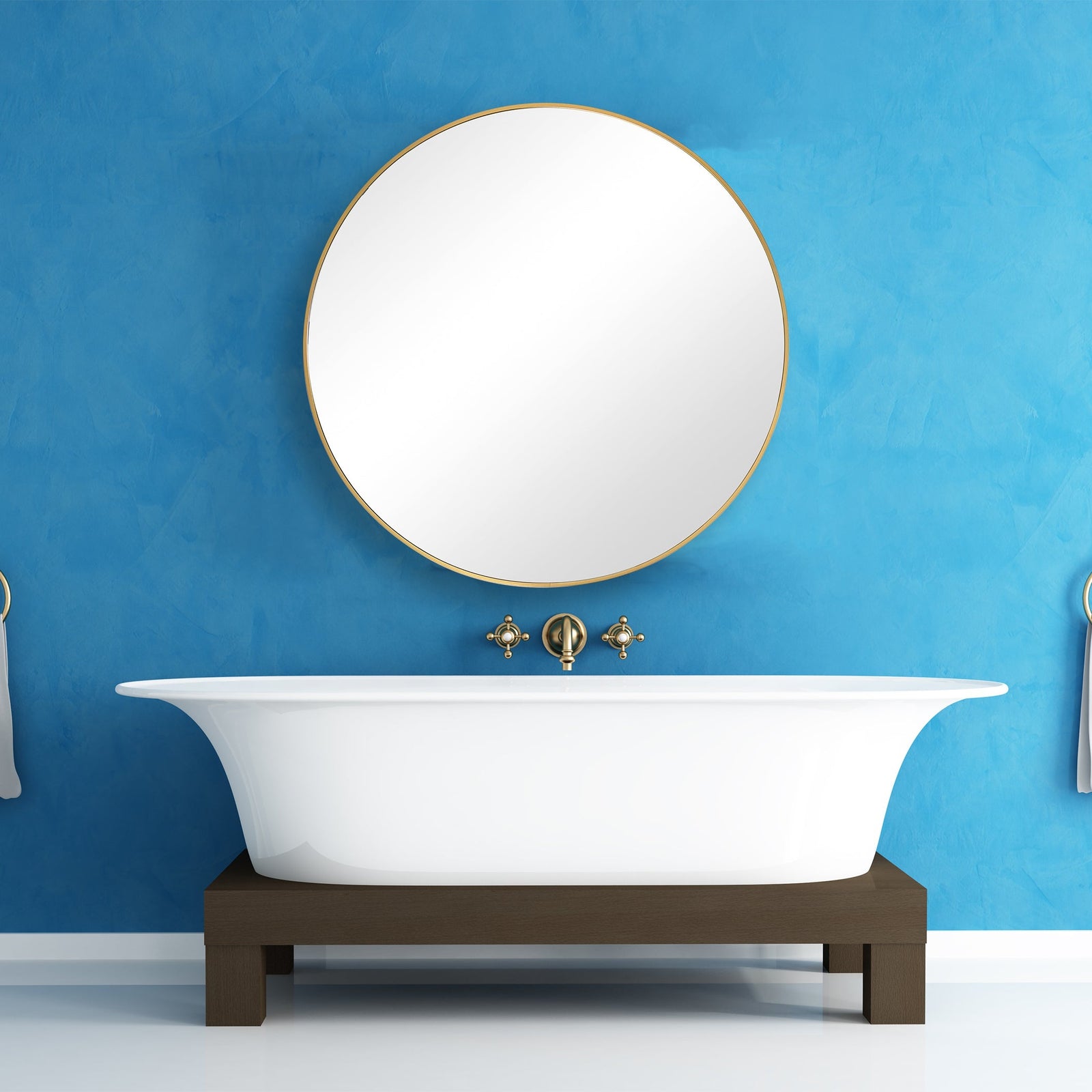 Modern Accents Clean Round Mirror