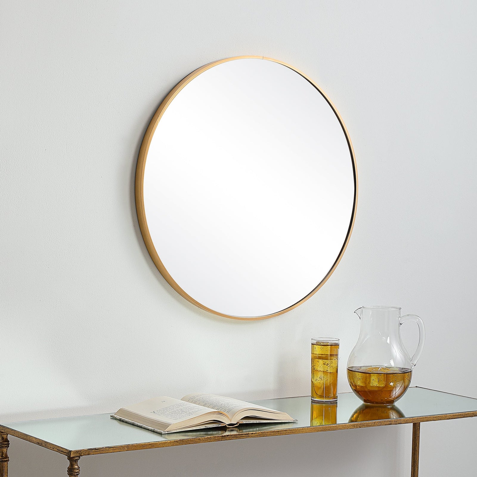 Modern Accents Clean Round Mirror