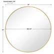 Modern Accents Clean Round Mirror