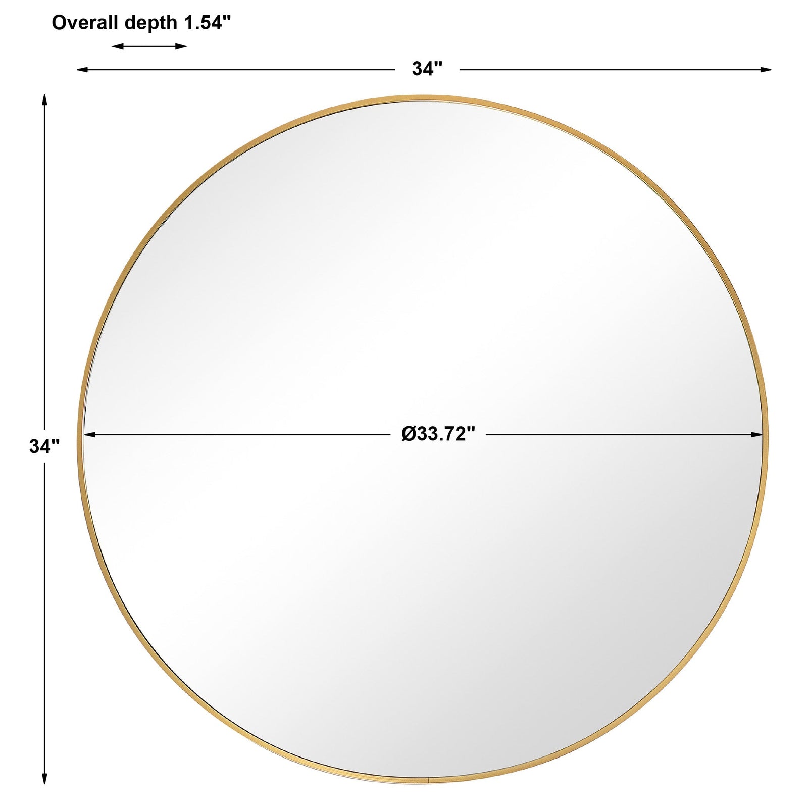 Modern Accents Clean Round Mirror