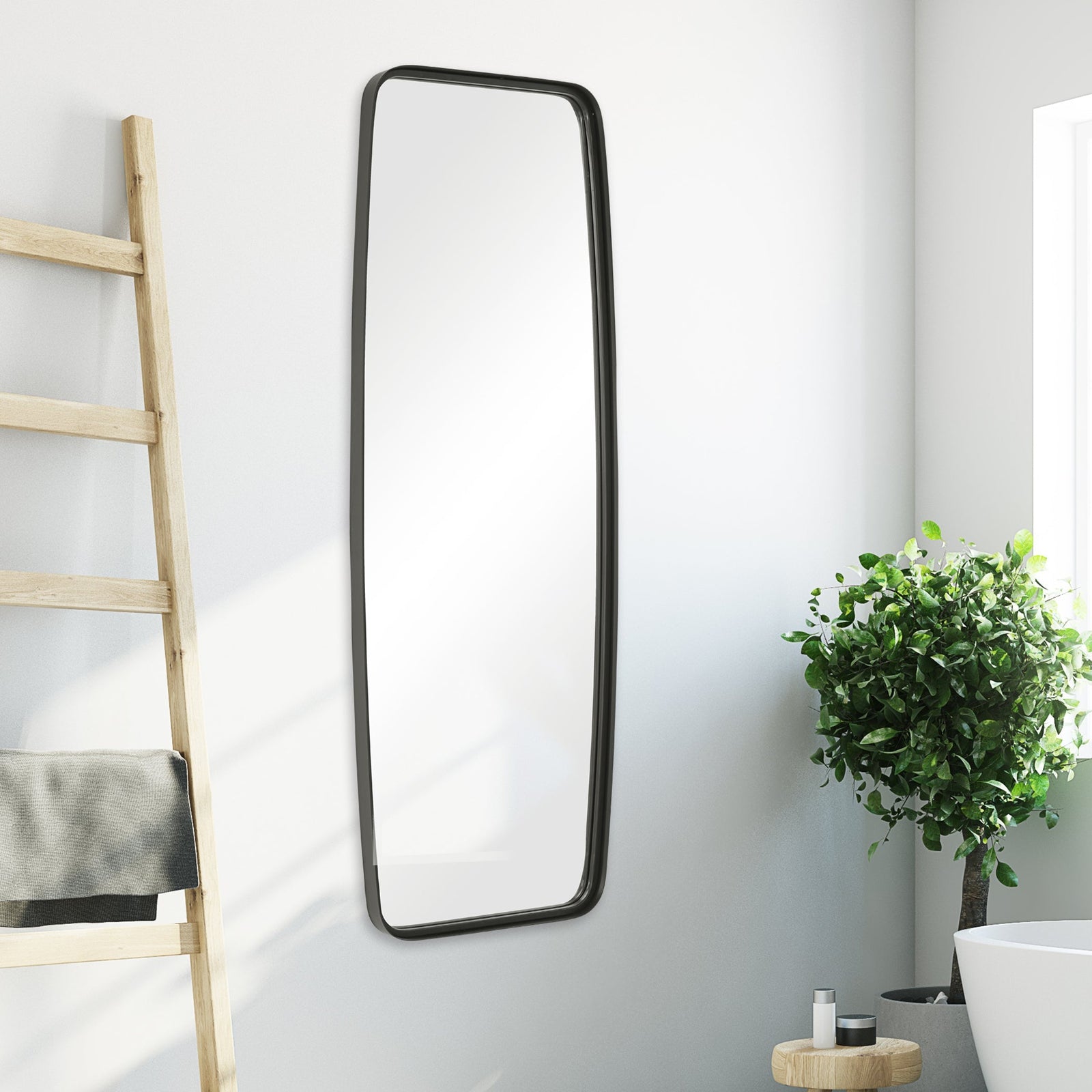 Modern Accents Shaped Rounded Corners Mirror