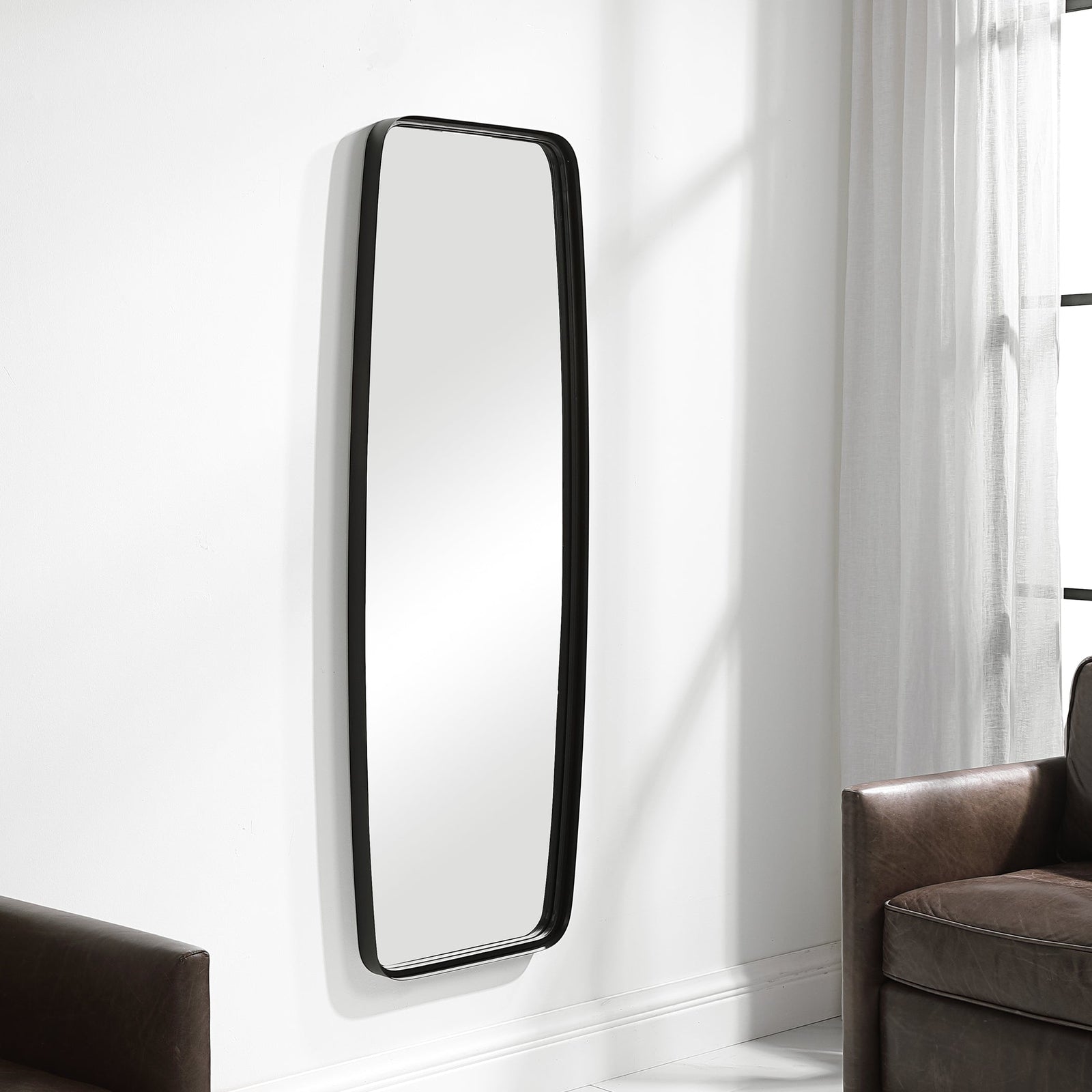 Modern Accents Shaped Rounded Corners Mirror