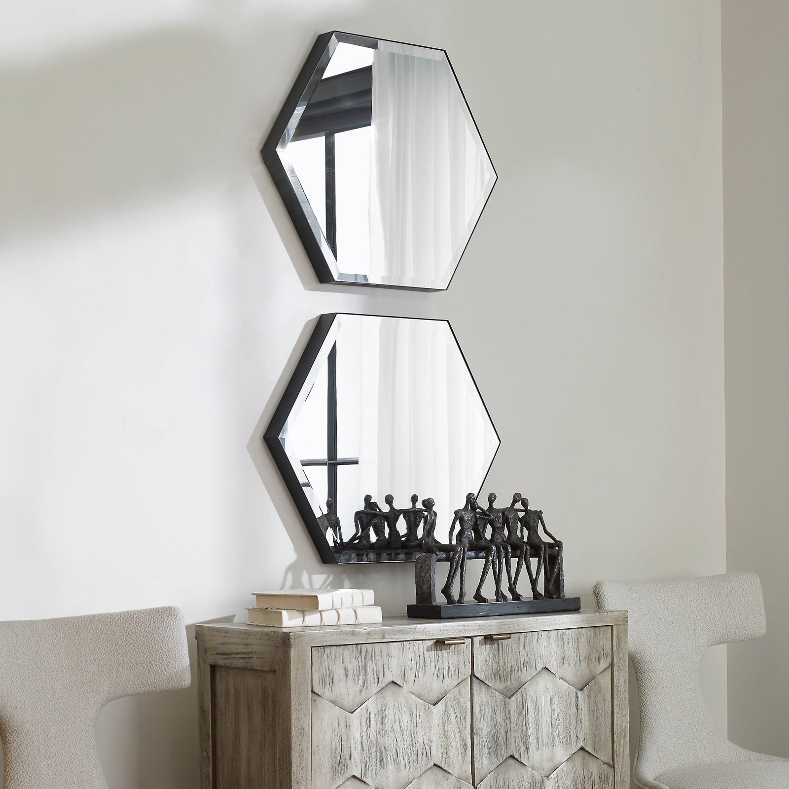 Uttermost Amaya Octagonal Mirrors - Set of 2