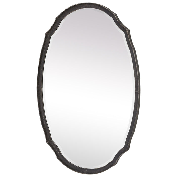 Modern Accents Oval Hammered Metal Mirror