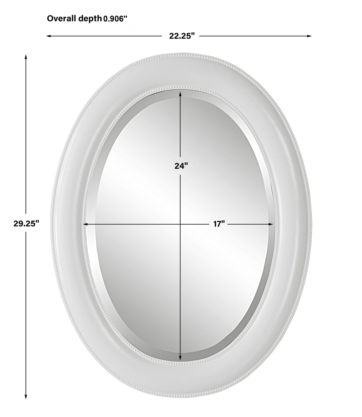 Modern Accents Simple Oval Mirror