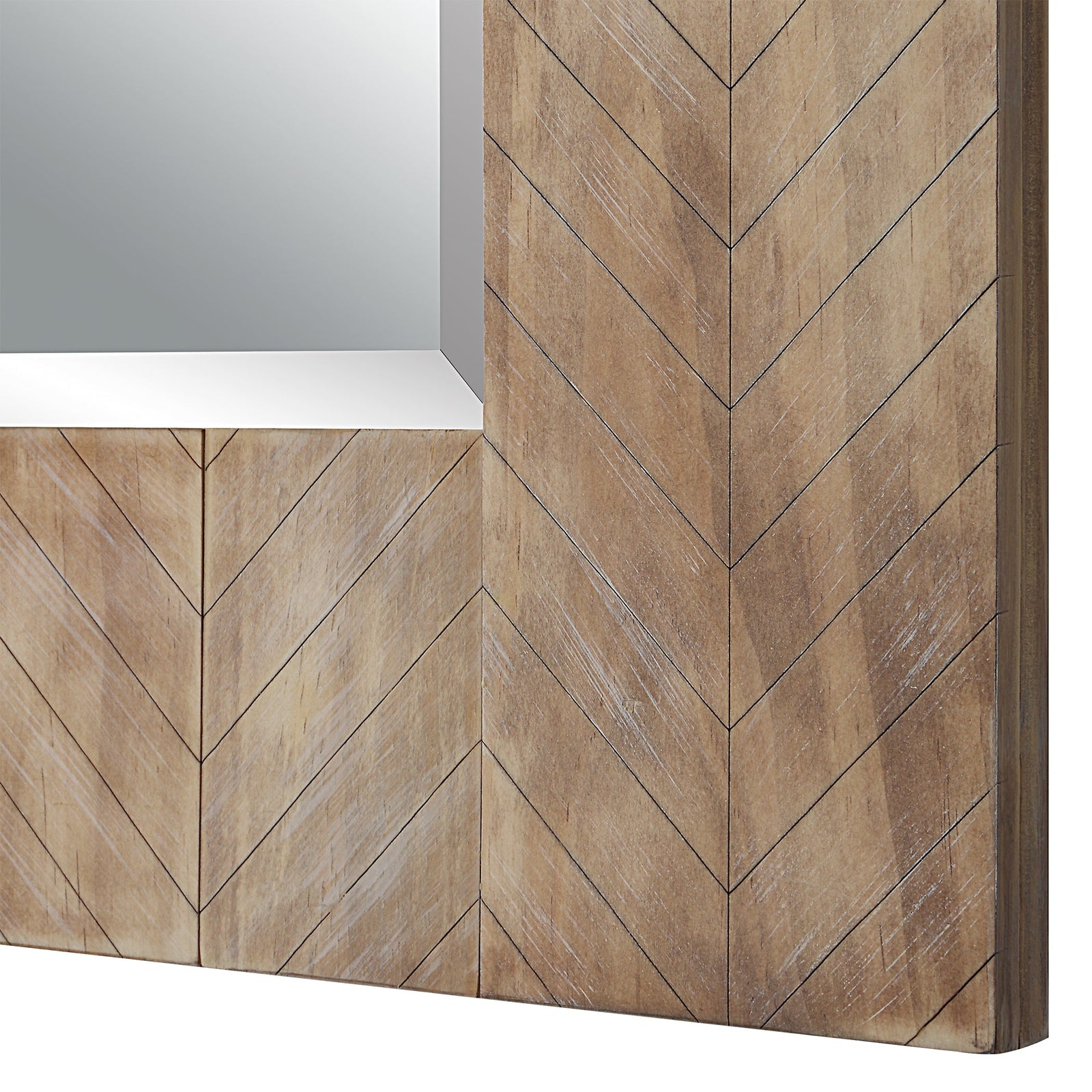 Modern Accents Wood Chevron Frame Mirror