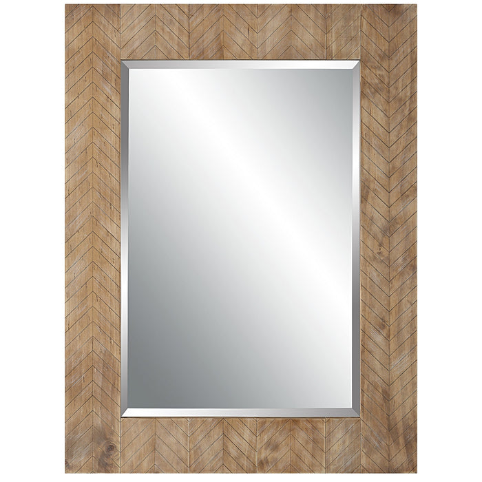 Modern Accents Wood Chevron Frame Mirror