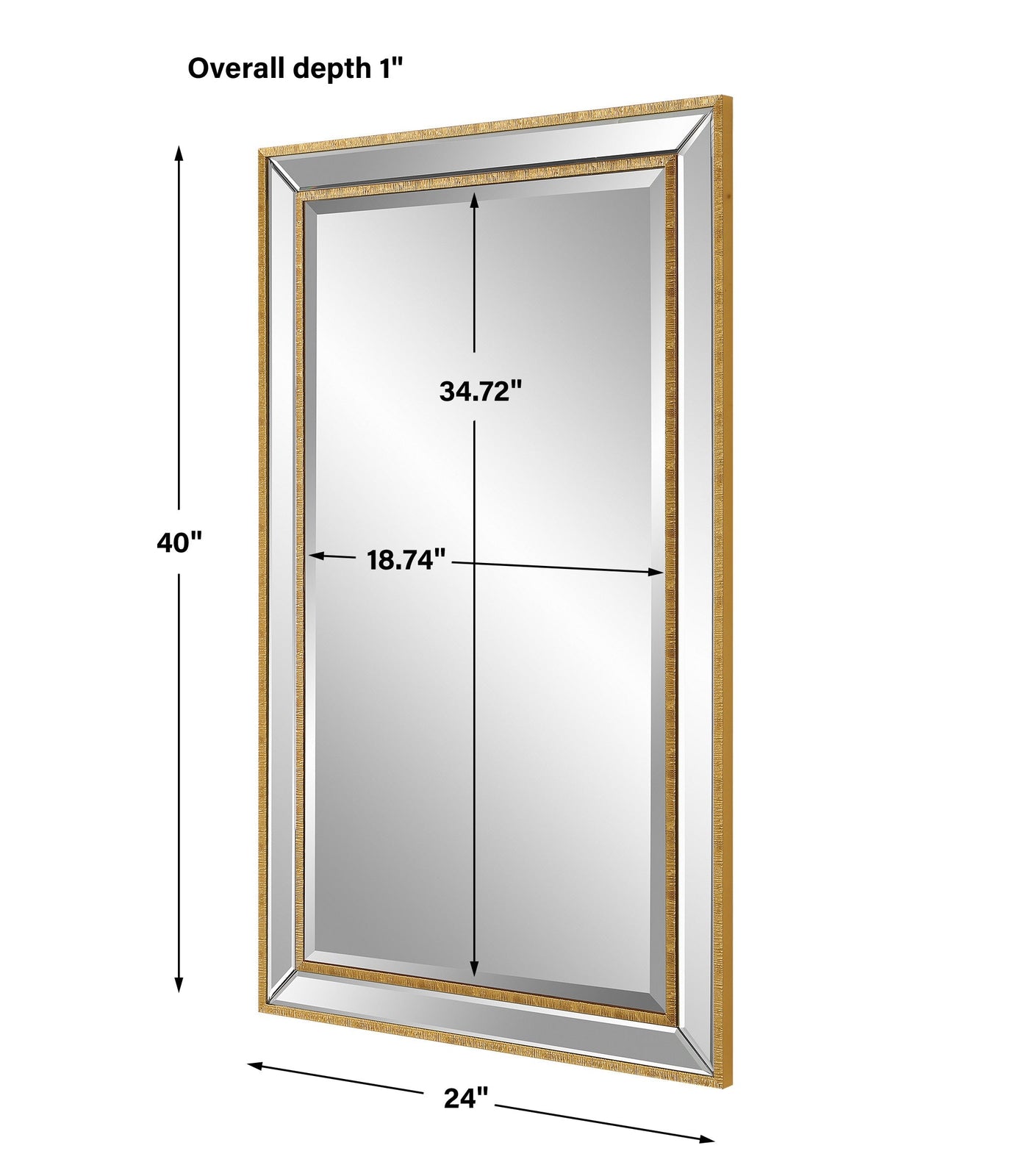 Modern Accents Rectangular Beveled Mirror