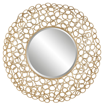 Uttermost Swirl Round Gold Mirror