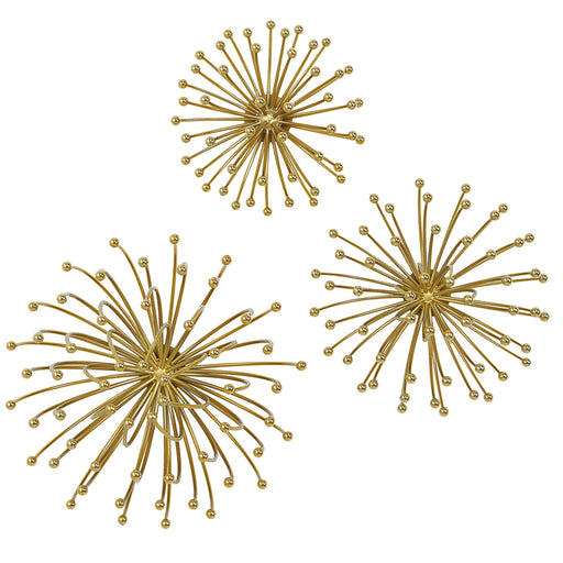 Uttermost Aga Gold Metal Wall Decor - Set of 3