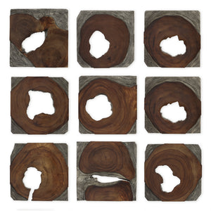 Uttermost Jungle Wood Paneled Wall Art - Set of 9