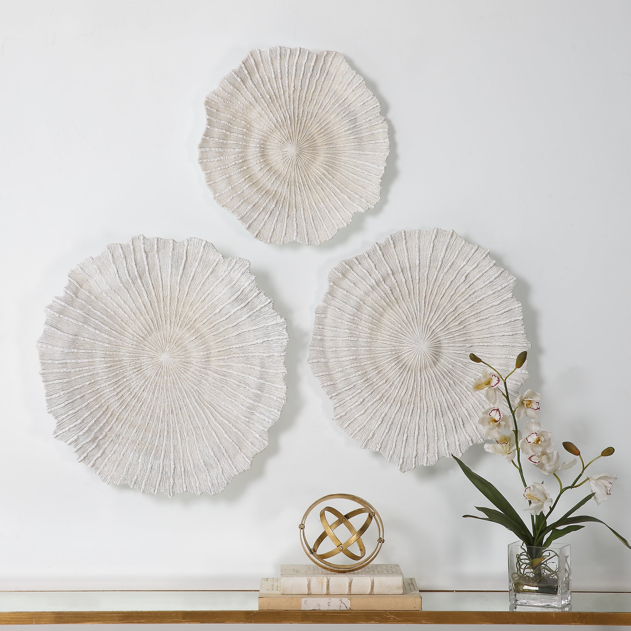 Uttermost Ocean Gems Coral Wall Decor - Set of 3