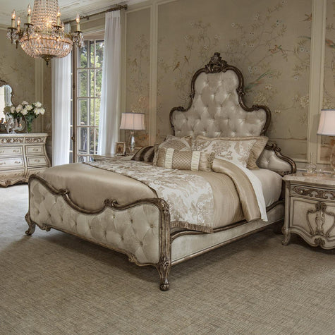 Michael Amini Platine De Royale Champagne Panel Bed