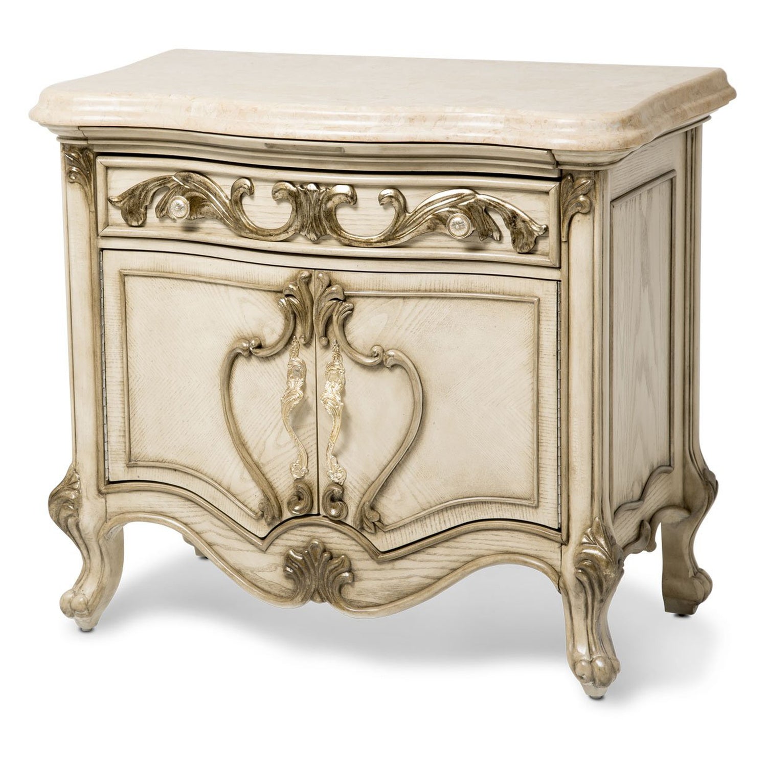 Michael Amini Platine De Royale Nightstand