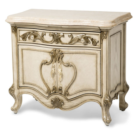Michael Amini Platine De Royale Nightstand